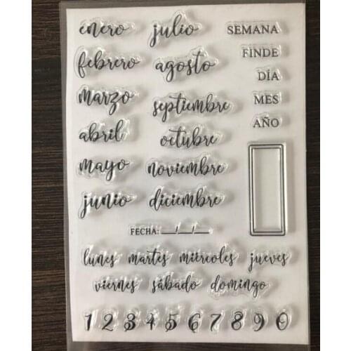 Spanish Transparent Clear Silicone Stamp/Seal for DIY scrapbooking/photo album Decorative clear stamp sheets A1048