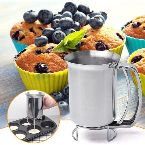 Stainless Steel Pastry Funnel Making Cake Handheld Separator Kitchen Tool Durable Practical Home Heat Resistant Batter Dispenser