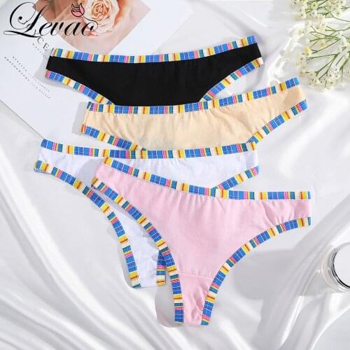 LEVAO Sexy Women G-String Underwear Seamless Thong Cotton Panties Low-Waist Female Soft Lingerie Underpants Intimates Knicker