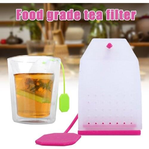 Silicone Tea Infuser Reusable Safe Loose Leaf Tea Bags Strainer Filter Transparent ALI88