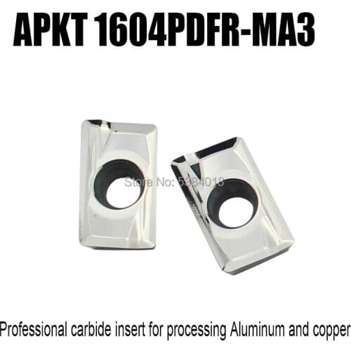 APKT1604 MA3 Turning Tools Carbide Insert CNC Tool Metal Milling Cutter for Aluminum Copper and Nonferrous Metal