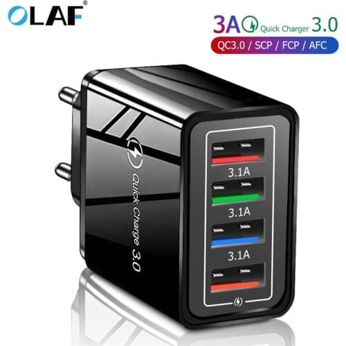 USB Charger Quick Charge 3.0 for Phone Adapter for iPhone XR Tablet Portable Wall Mobile Charger Fast Charger For Huawei Mate 30