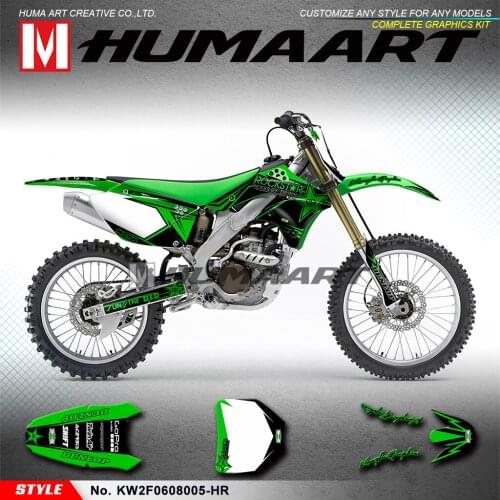 HUMAART Motorcycle Vinyl Wrap Graphic Deco Sticker for KX250F KX450F KXF250 KXF450 KXF 250 450 2006 2007 2008