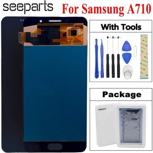 For SAMSUNG GALAXY A7 2016 A710 LCD Display Touch Screen Digitizer Assembly Replacement For 5.5" SAMSUNG A710 LCD