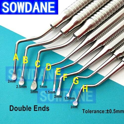 Dental Tooth Cleaning Excavator Spoon Oral Care Restorative Cavity Carious Compos Dental Instrument Double Ends Stainless steel