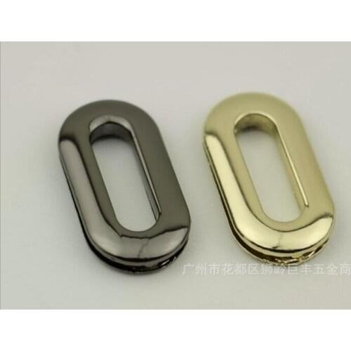 10 PCS/lot) Wholesale Handbag Hardware Accessories Handbags Leather Oval Curved Chain Buckle Eye Accessories