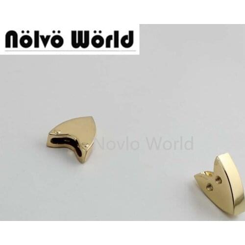 100pcs 20*15mm bags decoration end clips in screws,gold tone DIY fashion straps finished clasp,fashion belt tail clasp 30pcs