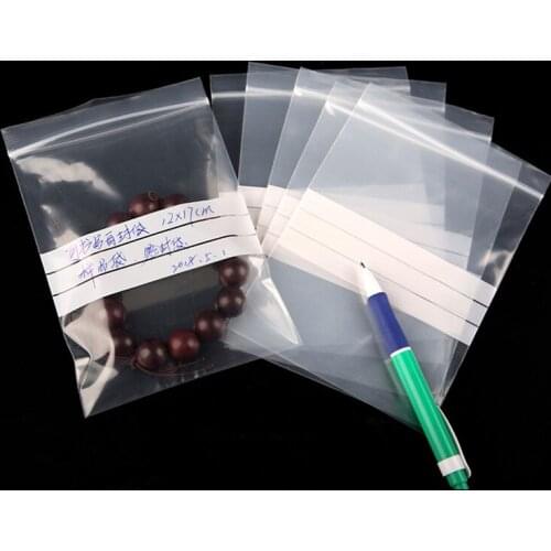 20 Wire PE Clear Plastic Writing Ziplock Bag Thick Antioxidant Jewelry Writing Packaging Bag Eco-friendly Note Bags