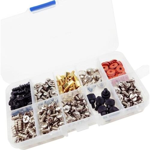300PCS/Box Personal Computer Screw Standoffs Set Assortment Kit For Hard Drive Computer Case Motherboard Fan Power