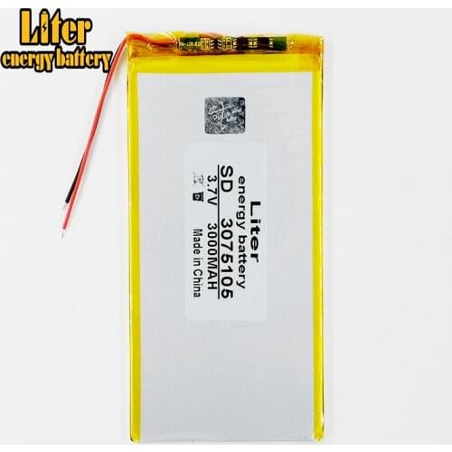 3075105 3.7V polymer battery 3000MAH story electromechanical zishu emphasize battery 7 inch tablet