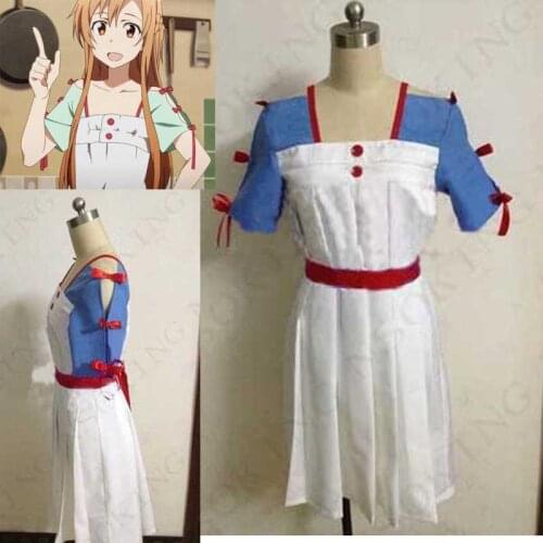 Anime Sword Art Online Yuuki Asuna Cosplay Costume Custom made