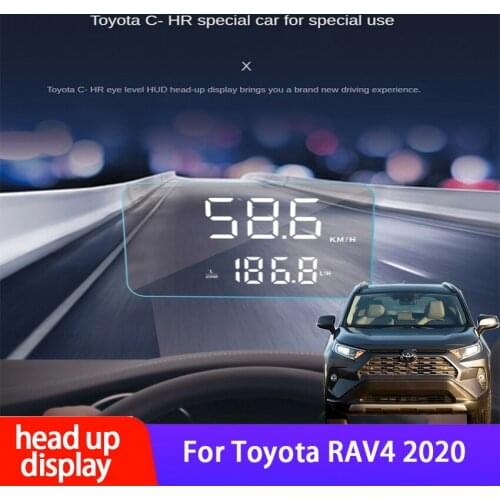 Car Electronic OBD Head-Up Display HUD Display High-Definition Projector for Toyota RAV4 2019 2020 Gead-Up Speedometer Projector