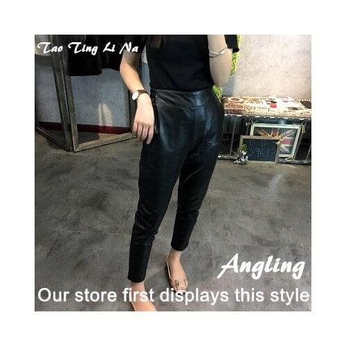 Top brand Fashion 2020 New Genuine Sheep Leather Pants Y44 high quality