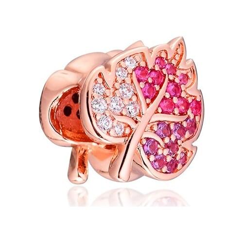 CKK Sparkling Pave Leaf Charms 925 Original Fit Pandora Bracelets Sterling Silver Charm Beads for Jewelry Making Bead kralen