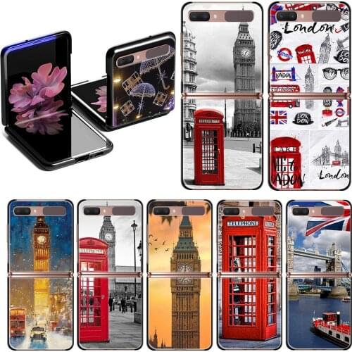 Case for Samsung Galaxy Z Flip 5G Hard Cases for Galaxy Z Flip 6.7" Black Phone Cover Big Ben, London, UK