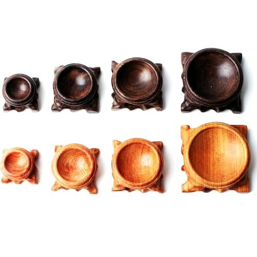 1pc Wood Craft Display Stand Pedestal Base Foundation For Crystal Ball Globe Sphere Ball Egg Cute