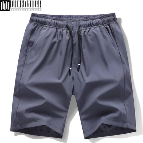 Duckwaver New Solid Fashion Short Comfortable Breathable All-Match Casual Men Pocket Shorts Working Men Beach Short Big Size 5XL