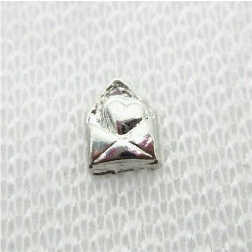 Hot selling 20pcs/lot Love Envelope Envelop Floating Charms Living Glass Memory Lockets DIY Jewelry pendants Charms