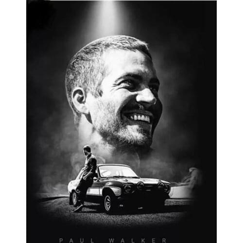 Full Square Round crystal Mosaic 5D Diamond Painting Paul Walker 3D Diamond Embroidery pictures Home Decoration