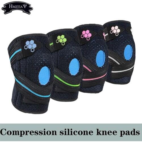 Compression Non-Slip Sports Knee Pads Football Basketball Meniscus Tear Arthritis Protective Gear Fitness Stretch Running