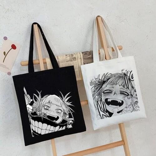 Cross My Body Anime Trendy Canvas Bag Handbag Shopper Harajuku Gothic Large Capacity Vintage Womens Bag Shoulder Bag Ladies Bag