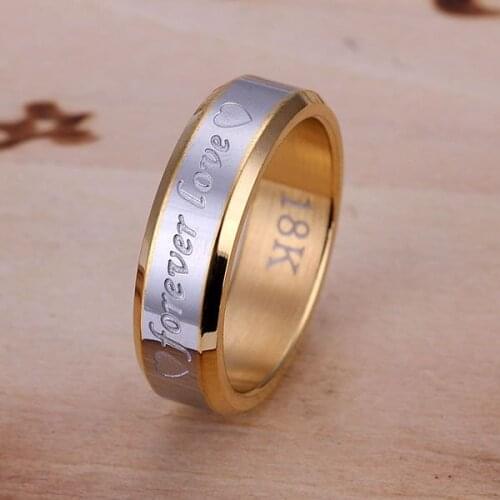 JZ-R095 Hot Sale Stainless Steel Finger Rings For Women men Fashion Jewelry Charms Fashion Forever Love Ring-For Men