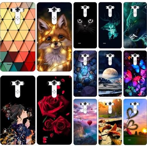 Cartoon Flower Cute Print Soft TPU Phone Case Cover for LG G4S G4 Beat H736 Note G Stylo Stylus Mini G4C Fundas Phone Case Cover