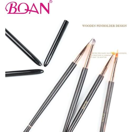 BQAN 2021 New 10pcs Nail Brushes Set Acrylic Brush Black Nail Art Brush Gel Brush Draw Tips Drawing Liner Painting For Manicure