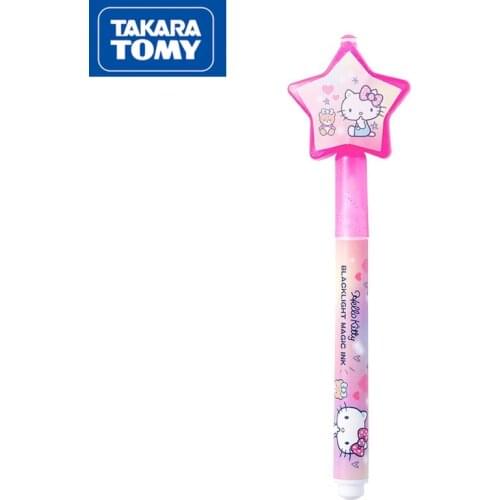 TAKARA TOMY Invisible Marker Cute Cartoon Hello Kitty Colorless Multifunctional Fluorescent Marker Pen for Children