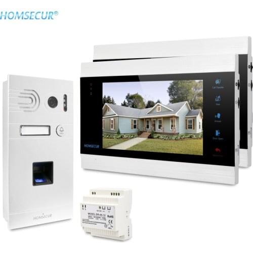 HOMSECUR 7" Wired Video Door Phone Intercom System 1.3MP with Silver Camera 110° BC061HD-S+BM705HD-B