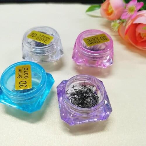 Small Jar Loose Lashes 60 Fans Russian Volume Eyelash Extension 3-6D Pre Made Fans Volume Lashes False Eyelashes Free Shipping