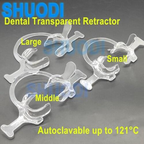 2pcs Dental Orthodontic C Type Tooth Intraoral Lip Cheek Retractor Transparent Mouth Opener Dentist Ortho Matrial Autoclavable