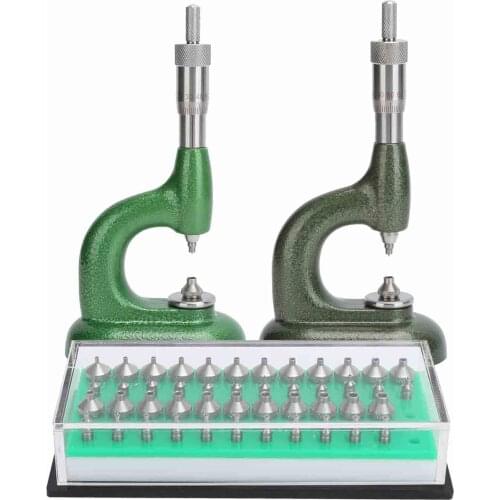 Rhinestones Gems Setting Machine Thread Pitch Micrometer Ruby & Sapphire Depth Setting Tool Stone Drilling Machine Watch Repair