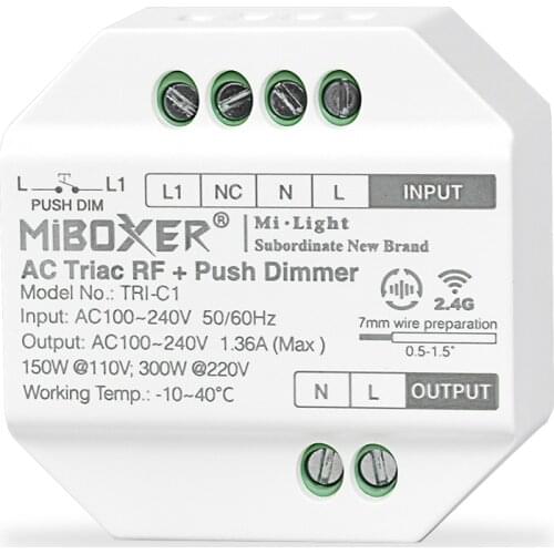 TRI-C1 AC Triac Dimmer 220V 230V 110V LED Lamp Push PWM Dimmer Switch
