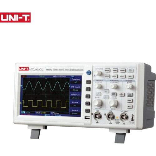 Digital Oscilloscope UNI-T UTD2102CL Portable 100MHz 2 Channels 500Ms/S USB Oscilloscopes Ociloscopio Automotivo Portatil