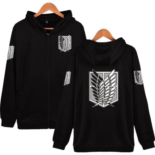 Japan Anime Attack On Titan Hoodies Sweatshirts Coat Halloween Party Eren Hoodies Costume Legion Clothing Zipper Hoodies