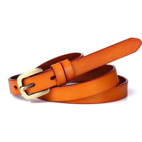 Women Leather Belts Female Cowskin Strap Waistbands Retro Metal Pin Buckle Womens Belt Ceinture Cinto Masculino