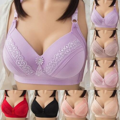 25# Plus Size Bra Anti-sag Seamless Women Sexy Fashion Underwear Comfortable Womens Bra Solid Large Size Lingerie Bras Push Up