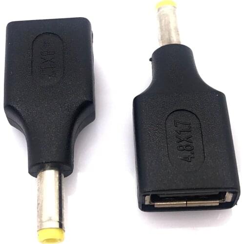 1pcs USB 2.0 A to DC Power plug connector 5.5*2.5 5.5*2.1 5.5*1.7 4.8*1.7 4.0*1.7 3.0*1.1 2.5*0.7mm DC female Adapter Connector