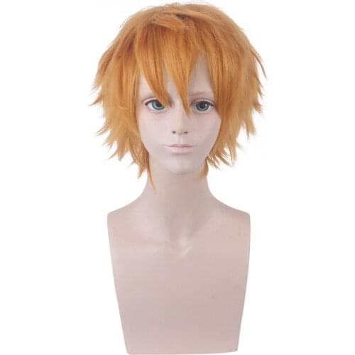 35cm Anime Toilet-bound Hanako-kun Minamoto Kou Wig Cosplay Wig Role Play Short Khaki