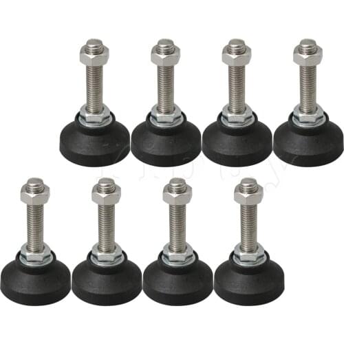8Pcs Adjustable Furniture Glides Feet Pad M12x50mm Table Leveling Legs 2x Plastic Outdoor IP65 1 In to 1 Out Cable Wire Connecto