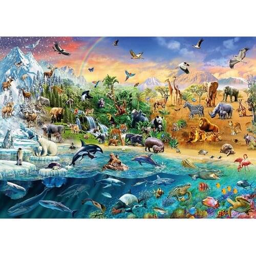 Full Square drill 5D DIY Diamond embroidery The world of animals Diamond Painting Cross Stitch Rhinestone Mosaic decor