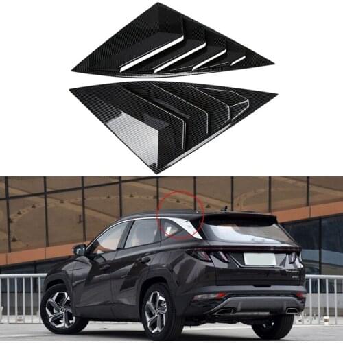Car Rear Quarter Side Window Louvers Vent Cover Trim Panel Window Blinds Triangular for Hyundai Tucson 2021-2022