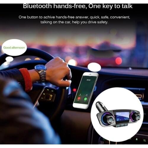 Car 1.3 Inches LCD Screen MP3 Player Bluetooth Handsfree Speaker 2 USB Port Charger EQ Control
