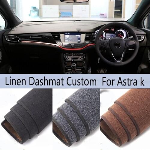 Car Styling Linen Dash Mat Covers Dashmat Dashboard Pads Carpet Accessories For Opel Astra k Vauxhall Holden Astra 2016 -2021