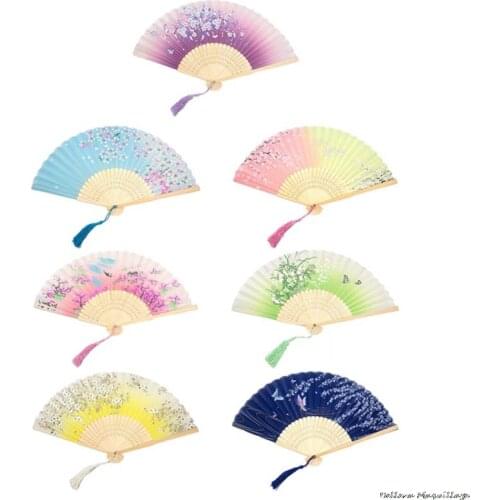 Bamboo Fold Hand Fans Wedding Chinese Japanese Fan Children China Antique Folding Fan Gift eventail a main Vintage bambu waaiers