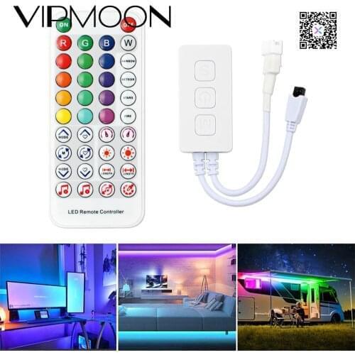 WS2812B WS2811 Bluetooth Controller For Addressable LED Strip Light SMD 5050 RGB LED Tape IR Music Smart Controller