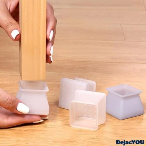Silica Gel Chair Foot Cover Silent Stool Leg Protection Cover Wooden Floor non-slip wear-resistant Table And Chair Foot Cover