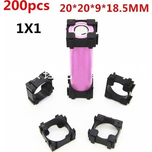 18650 Battery Holder Bracket Cylindrical Battery Holder 18650 Li-ion Cell Holder Safety Anti Vibration 18650 Plastic 200pcs