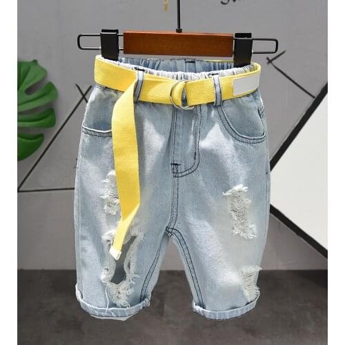 Childrens shorts Summer Children Clohing Babys Boy Jeans Short Child Denim Short boys broken hole shorts 2-7years Kids Wear